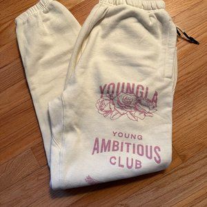 Young LA Men's THE IMMORTAL JOGGERS - CREAM/PINK
